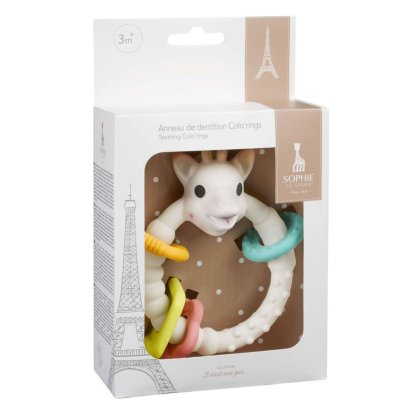 ยางกัดทรงห่วง Sophie la girafe® So'Pure teething Colo'rings (3m+)